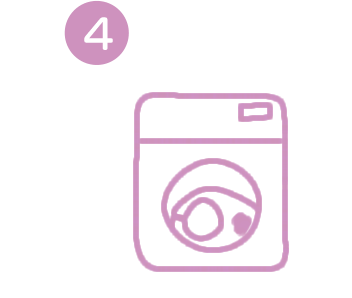 4.Постирайте в стиральной машинке.