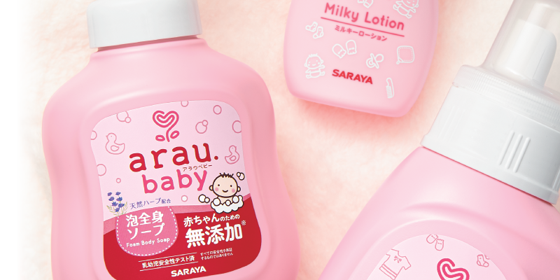 Продукция arau.baby. Наша обновленная серия натуральных моющих и косметических средств с природными травами и без добавок, отражающая чувства мам и пап.